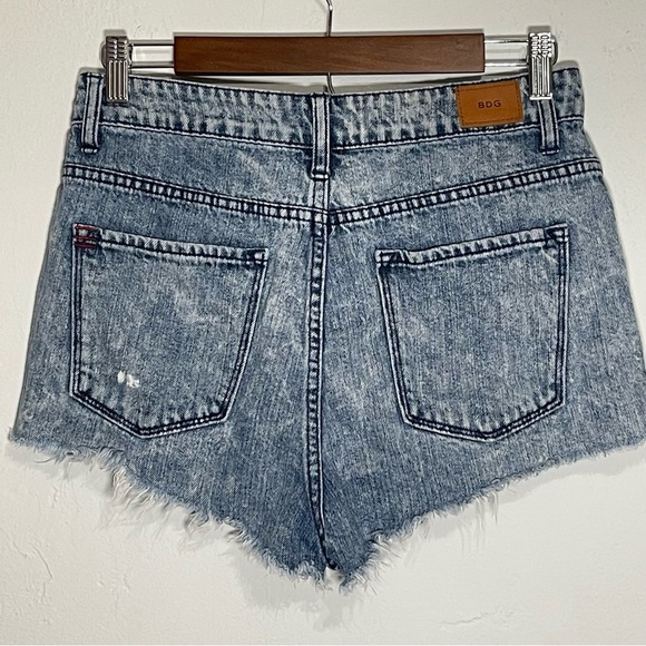 BDG High Rise Dree Cheeky Raw Hem Shorts Slight Stone Wash Y2K 90's - Picture 6 of 8